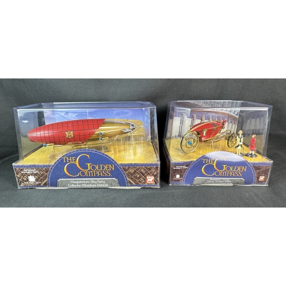 The Golden Compass Magisterium Sky Ferry & Carriage Mrs. Coultier & Lyra Figures